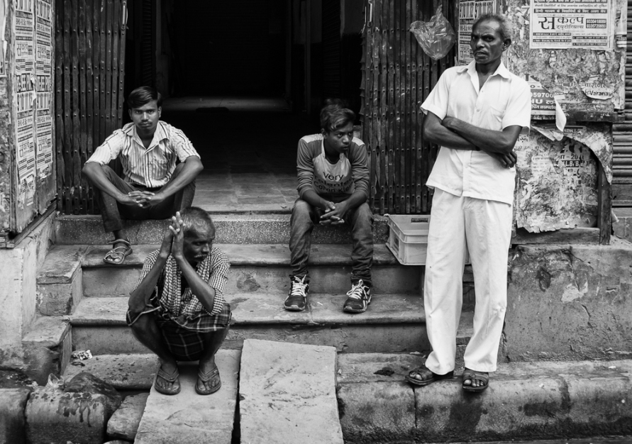 Four men Varanasi India